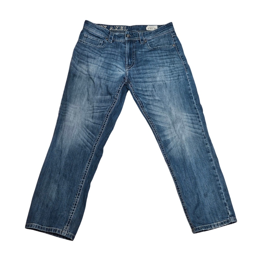TK Axel‎ Mens Athletic Fit Jeans Blue Wash Denim Pants W36 L30